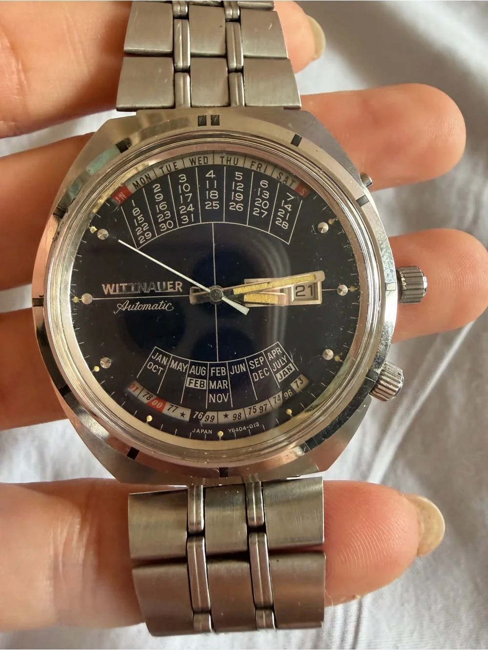Vintage Wittnauer 2000 Time Machine Automatic Perpetual Calendar 42mm